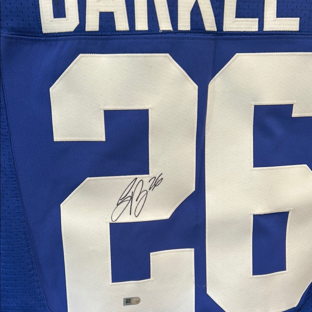 Blue and White Jersey with Signature